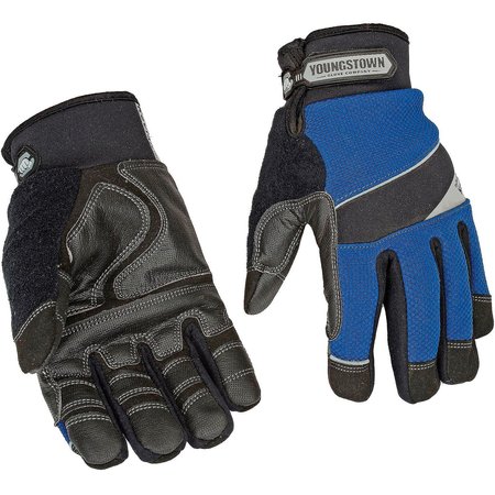 YOUNGSTOWN GLOVE Waterproof Work Glove, Waterproof Winter w/ Kevlar, Blue/Black, Medium 08-3085-80-M